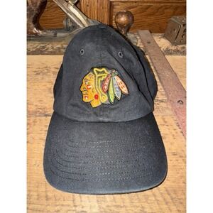 Chicago‎ Blackhawks NHL Black 47 Brand Clean Up Relaxed Fit Strapback Hat
